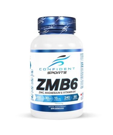 CONFIDENT SPORTS - ZMB6-100% Pure - Maximum Strength + Absorption 240 Count 80 Servings