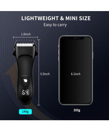 Hair Trimmer Men - ACTION Groin Hair Trimmer with LCD Screen Waterproof Wet/Dry Body Hair Trimmer USB Rechargeable Electric Beard Trimmer for Men with Removable Ceramic Blade Heads - Buy Online on GoSupps.com