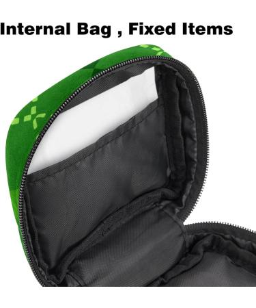 Buy Women's St. Patrick's Day Green Plaid Binding Bags | Multi-Use Tampon Storage Bags with Pockets - International Shipping Available - Buy Online on GoSupps.com