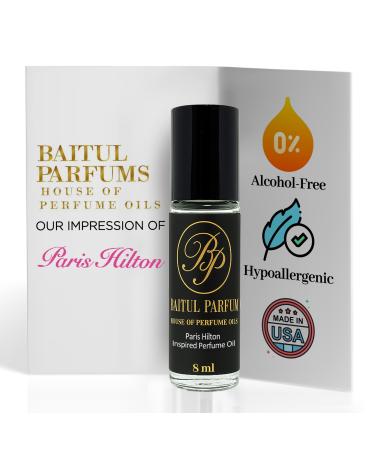 ASMARKET Comparable to P_Hilton Alcohol-Free Perfume Oil for Women 8ml Travel Size Roll-On Glass Bottle Long Lasting Fragrance 98% True-to-Scent Clean Scent Main Accords - Fruity Powdery Sweet