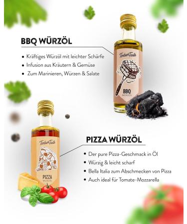 Timber Taste Oil Gift Set for Men & Women - 5 Exquisite Food Oils (5x40ml) - Premium Spice Gift Box - Perfect for Him & Her - Unique Global Gift Sets - Buy Online on GoSupps.com