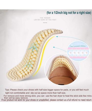 Heel Cushion Inserts - 4D Heel Pads Too Big Shoes Cushion (3pairs) - High Heel Inserts - Beige - Buy Online on GoSupps.com