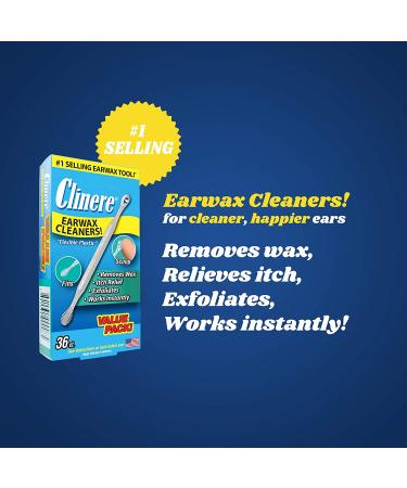 Clinere Ear Cleaners Club Value Pack - 36 Count | Earwax Remover Tool for Gentle Cleaning at Home | Instant Itch Relief | Ear Wax Buildup Solution - Buy Online on GoSupps.com