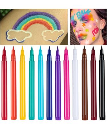 Matte Liquid Eyeliner Probuk 12 Colors Neon Liquid Eyeliner Waterproof Eyeliner Waterproof Matte Color Eyeliner Long Lasting Waterproof Smudge-Proof Highly Pigmented for Wedding and Party 12# - Buy Online on GoSupps.com