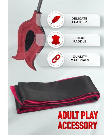 Feather Tickler 16 Inch Blindfold Eye Mask | French Faux Feather Play Mask for Sensual Experiences - Buy Online on GoSupps.com