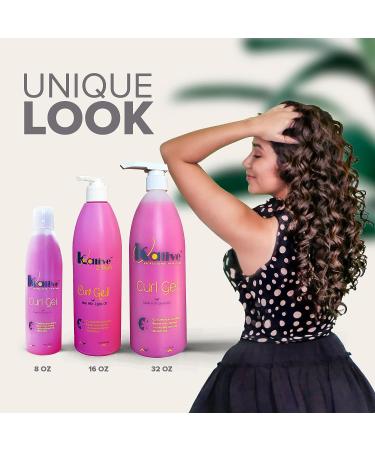 KALIVE Curl Gel 16 oz - Defines all Curl Types for Women with Natural or Permed Hair - Buy Online on GoSupps.com