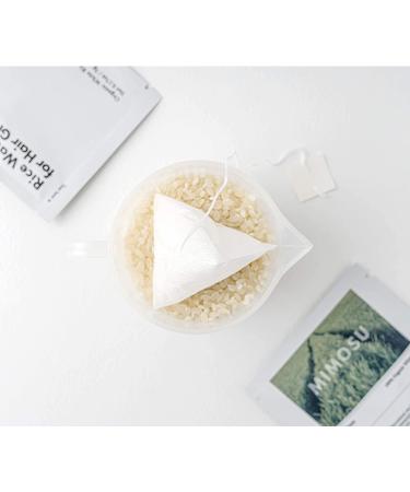 Organic Rice Water DIY Tea Bags for Hair Growth & Repair - Curly Girl Method Deep Conditioner with Fermented Rice Protein - Buy Online on GoSupps.com