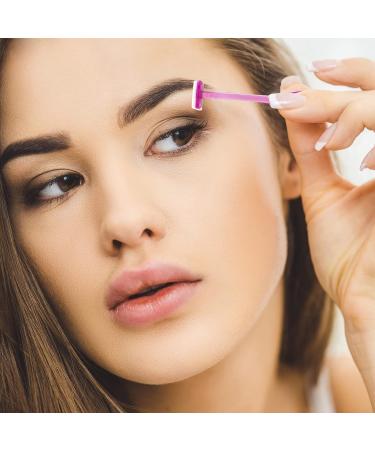ANCIRS 24 Pack Eyebrow Trimmer Razors for Women - Stainless Steel T Shape Shaver Tool for Eye Brow - Facial Makeup Kit in Purple and Pink - Buy Online on GoSupps.com