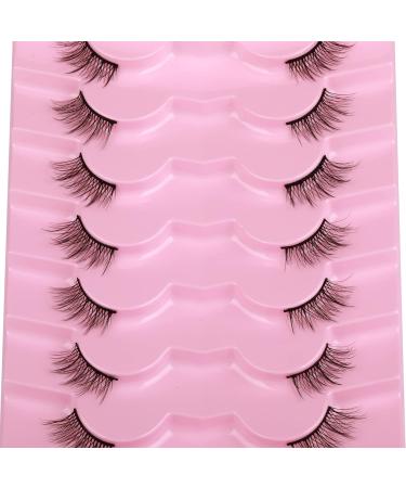 ALICE 1 Natural Cat Eye 3D Curl Half Strip Mink False Lashes - 7 Pairs Pack for Soft, Wispy, Natural Look - Buy Online on GoSupps.com