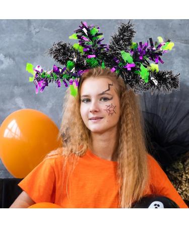 Fulenyi Halloween Headbands | Colorful Wool Strips Halloween Costume Headbands Halloween Accessories for Adults Halloween Headwear Favors Ghost Skeleton - Buy Online on GoSupps.com