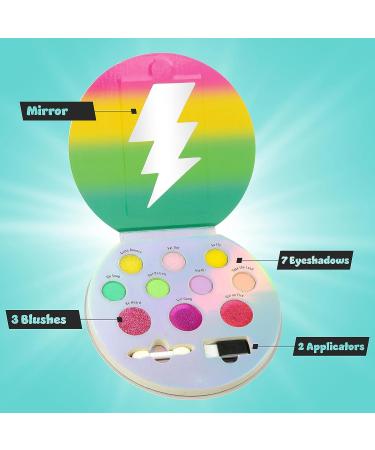 Expressions Girls Always Win Glisten & Glitter Makeup Palette - 10 Color Eyeshadow & Blush Set | Cute Compact with Mirror | Washable & Non-Toxic | Perfect Gifts for Girls - Buy Online on GoSupps.com