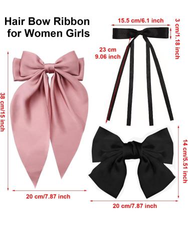 Paifeancodill Hair Bow Ribbon for Women Girls 12 Pcs Big Bow Hair Clips Set Tassel Ribbon Bow Hair Clips Satin Hair Ribbon Clips Metal Bowknot Barrettes with Long Tail Ribbon Hair Bows Clips(12 Pcs) - Buy Online on GoSupps.com
