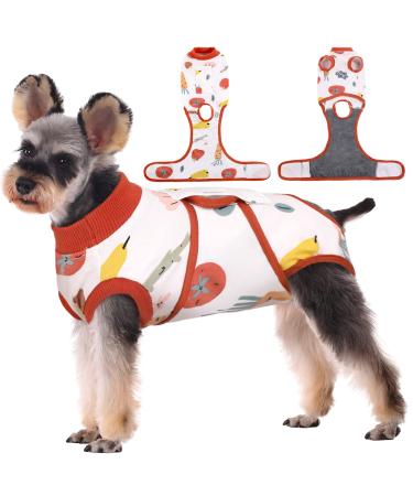 Kuoser dog body after op breathable dog body after castration male/bitch katzenbody after op as leak protection protective collar dog alternative for dogs cats m vegetables - Buy Online on GoSupps.com