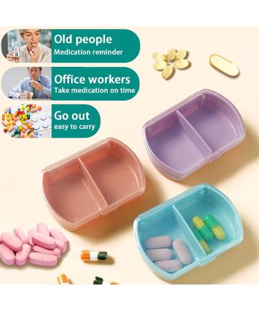 2PCS Cute Purple Travel Pill Box | Portable Daily Medicine Organizer for Vitamins & Supplements - Buy Online on GoSupps.com