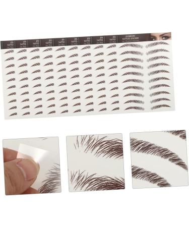 FOMIYES 27 Sheets Waterproof Eyebrow Stickers Make up Kit Fake Eyebrow Sticker Temporary Brow Tattoos Hair - Buy Online on GoSupps.com