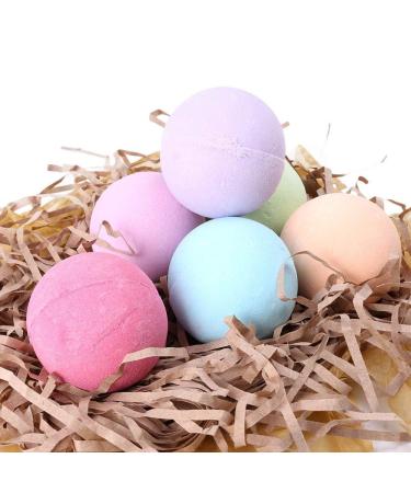 Mallofusa Bath Bomb Gift Set - 6 x 3.5 oz Fizzies with Organic Essential Oils, Jojoba Oil & Shea Butter - Moisturizing Spa Kit for Her - Perfect Bath Basket Addition - Buy Online on GoSupps.com