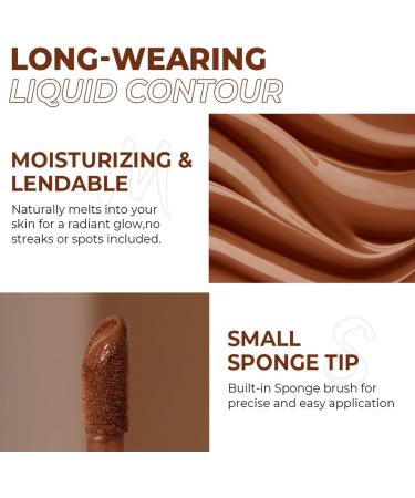 Maquillage liquide de contour cr me de contour r sistante l'eau et l g re cr me de bronzage au fini mat et lisse maquillage liquide professionnel pour le visage #101 #101 1 ml (Lot de 1) - Buy Online on GoSupps.com