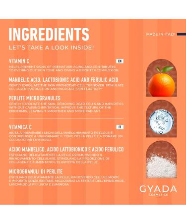  GYADA COSMETICS GYADA COSMETICS Radiance Face Scrub Illuminating Face Scrub Reels Soft and Left Skin Anti-Oxidant Contrast Signs of Age and Expression Vitamin C Base 25 ml - Buy Online on GoSupps.com