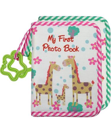 Baby Photo Album - Soft Fabric 4x6 Inches Holds 17 Photos | Perfect First Album Gift for Babies - Green - Buy Online on GoSupps.com