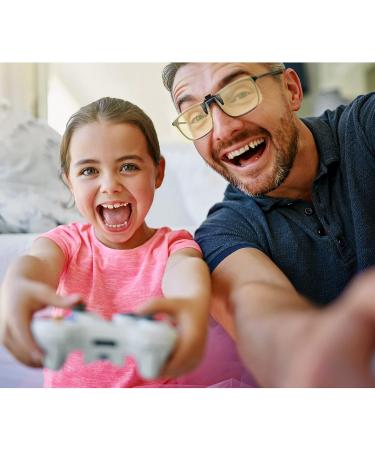 PSI Clip-On Blue Light Blocking Glasses - Lens Over Prescription & Gaming - Amber Relief for Eye Strain & Better Sleep - Buy Online on GoSupps.com