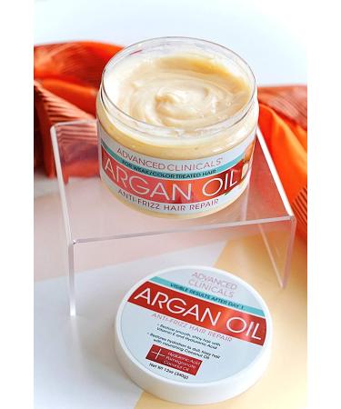 Advanced Clinicals Argan Oil Anti-Frizz Hair Repair - 12 fl oz | Nourishing Hair Treatment - Buy Online on GoSupps.com