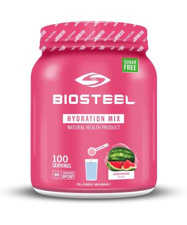 BioSteel Zero Sugar Hydration Mix Great Tasting Hydration with 5 Essential Electrolytes Watermelon Flavor 100 Servings per Tub