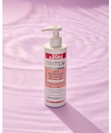 Dermolab Micellare Antiage Plus facial cleansing milk for mature skin with hyaluronic acid pool deeply cleanses and minimizes wrinkles dermatologically tested 200 ml - Buy Online on GoSupps.com