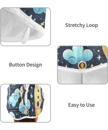 Buy Cute Penguin Moon & Star Hair Towel 2 Pack - Super Absorbent Quick Dry Hair Turbans for Women & Girls - Buy Online on GoSupps.com