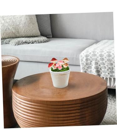 DECHOUS 18 Pcs Simulated Mushroom Emulation Mushroom Flower Pot Bonsai Decor Simulation Mini Mushroom Glass Faux Artificial Plants Indoor Mini Froth Adornment Delicate Child Iron Wire Food Assorted Colorx3pcs 9X8CMx3pcs - Buy Online on GoSupps.com