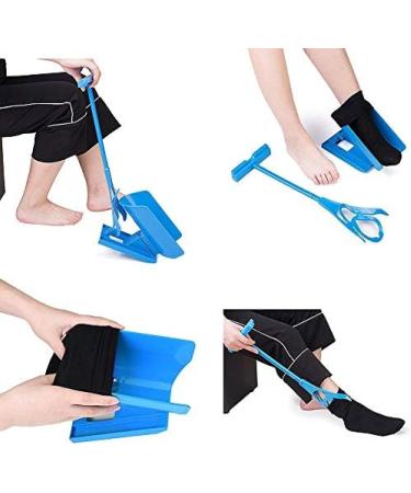 Sock Helper - Elderly Sock Aid Helper - Sock Stocking Aid - for Putting The Socks ON & Taking Off Without Bending - Easy On Easy Off Sock Dressing - Sock Aid for Elderly & Pregnant - Buy Online on GoSupps.com