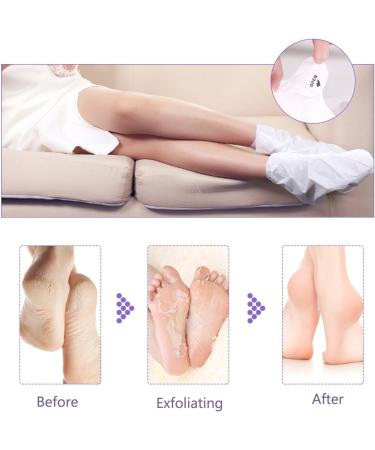 Lanboo Exfoliating Booties for Peeling Off Calluses & Dead Skin Baby Your feet for Men & Women 2 pairs - Buy Online on GoSupps.com