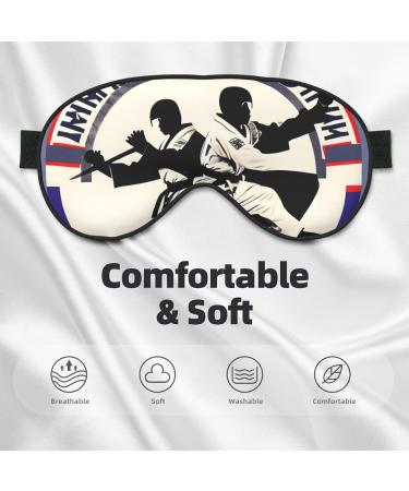 Buy Taekwondo Design Soft Sleep Eye Mask | Breathable Female Eye Patch for Travel & Relaxation - Buy Online on GoSupps.com
