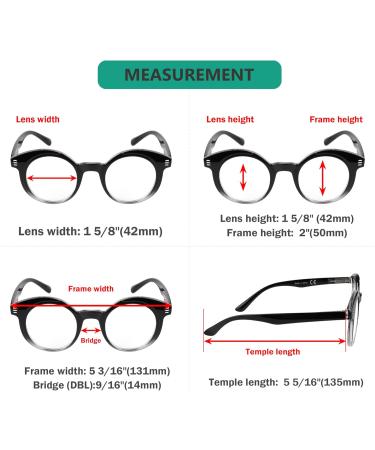 Eyekepper 4-Pack Round Reading Glasses for Women - Small Lens +1.25 - Stylish & Versatile Mix Color Readers - Buy Online on GoSupps.com