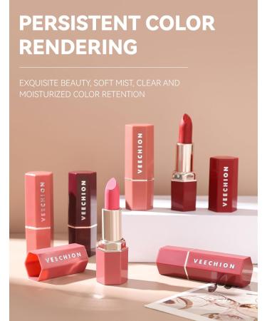  Erinde Erinde Waterproof Matte Lipstick - Nude Long-Lasting 24 Hours Highly Pigmented Permanent Moisturizing Lipstick - Buy Online on GoSupps.com