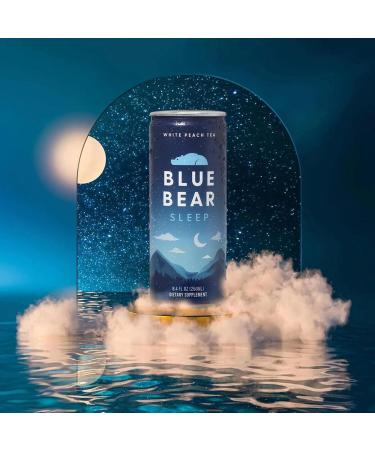Blue Bear Melatonin Sleep Drink Sleep Tea for Bedtime Support White Peach Tea with Melatonin 5mg Lavender Ashwagandha - 8.4 Oz - Pack Of 12 - Buy Online on GoSupps.com