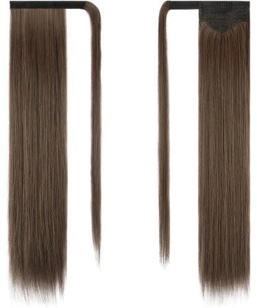 FESHFEN 24 Dark Brown & Caramel Wrap Around Ponytail Extension - 24 Inch, Pack of 1 - Buy Online on GoSupps.com