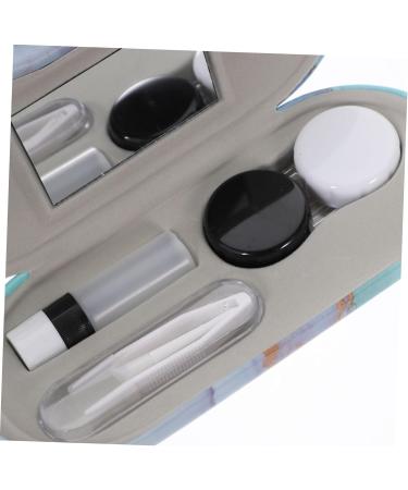 Buy Homsfou Double-Layer Glasses Case - 2 in 1 PU Contact Lens Container & Terrarium Sunglasses Case - Safe Filigree Hard Shell Holder for Glasses & Contacts | International Shipping Available - Buy Online on GoSupps.com