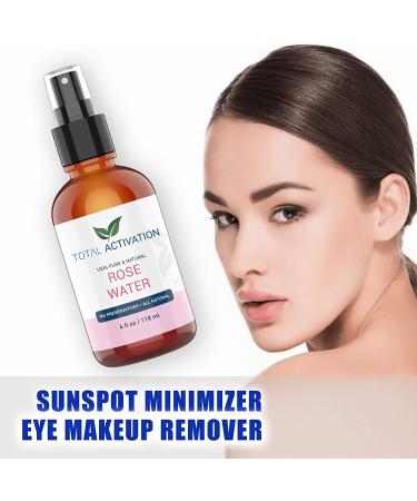 Large 4 oz Pure Organic Moroccan Rose Water Spray - Alcohol-Free Toner for Skin, Body, and Hair - Hydrating Mist for Dry, Oily, Combination Skin - Buy Online on GoSupps.com