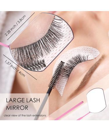 Lash Extension Supplies Kit - Complete Set with Eyelash Mirror Adhesive Holder Tweezers & Brushes for Professional Application - Buy Online on GoSupps.com