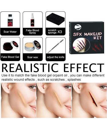 Fake Scar Makeup Wax - Special Effects Wound Modeling Skin Wax with Spatula for Halloween - Perfect for Halloween Makeup Bag & Plasma Scar Painting Set - Buy Online on GoSupps.com