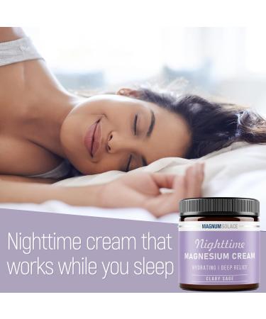 Magnum Solace Magnesium Lotion Nighttime Magnesium Cream Apply to Legs Arms or Chest - Topical Magnesium Chloride USA Made and Safe for Kids (Clary Sage) - Buy Online on GoSupps.com