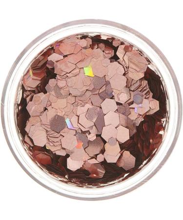 Rose Gold Chunky Holographic Glitter by Moon Glitter - Cosmetic Festival Makeup for Face, Body, Nails, Hair & Lips - 3g - Buy Online on GoSupps.com