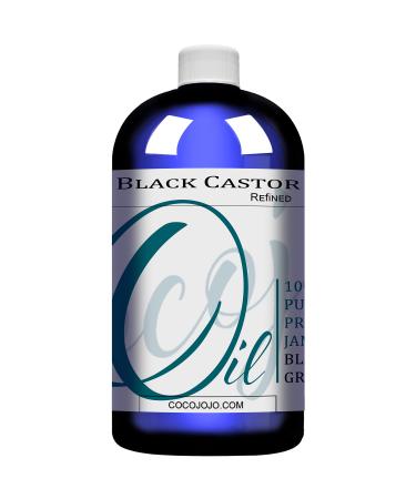 Jamaican Black Castor Oil 100% Pure Refined Cold Pressed 32 oz Natural Vegan Non-GMO Bulk Carrier Oil for Hair Skin Face Body Nails Facial Hair Eyelashes Eyebrows Cuticles - Packaging May Vary