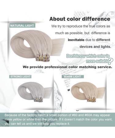 Shop Moresoo Clip In Extensions - Real Blonde Remy Hair 7pcs 120g 55cm #60A - Premium Quality Hair Extensions for Full Volume - Buy Online on GoSupps.com