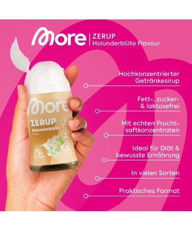 Buy More Zerup Elderflower Syrup - Sugar-Free Vegan 4x65ml - Makes 32L of Drink - Zero Calories - Made in Germany - Buy Online on GoSupps.com