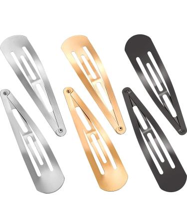 30 Pieces 4 Inch Snap Hair Clips Metal Hair Clips for Women Snap Barrettes for Thin Hair Large Hair Clip No Slip Hair Pins Girls Women Hair Accessories