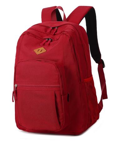 Abshoo Classical Basic Travel Backpack For School Water Resistant Bookbag Red