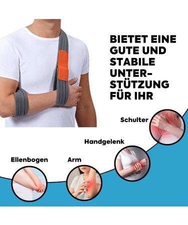 Matchu Sports Mitella Universal - Adjustable Arm Sling for Pain Relief | Unisex 170cm | Physiotherapist Approved for Breaks & Bruises | Gray - Buy Online on GoSupps.com