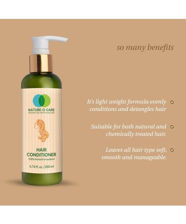 Hair Conditioner with Neem & Aloe Vera - 200ml | Reduces Hair Fall Strengthens & Moisturizes Scalp for Glossy Thick Hair - Buy Online on GoSupps.com