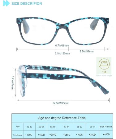 HEEYYOK Women's Reading Glasses 4 Pack - Oversized Camo Square Readers 2.0x with Spring Hinge - Stylish & Comfortable Eyewear for Reading - Buy Online on GoSupps.com